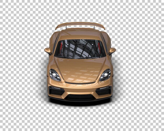 Auto deportivo realista aislado en el fondo Ilustración de renderización 3D