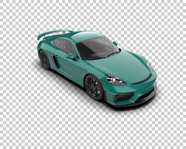 Auto deportivo realista aislado en el fondo Ilustración de renderización 3D