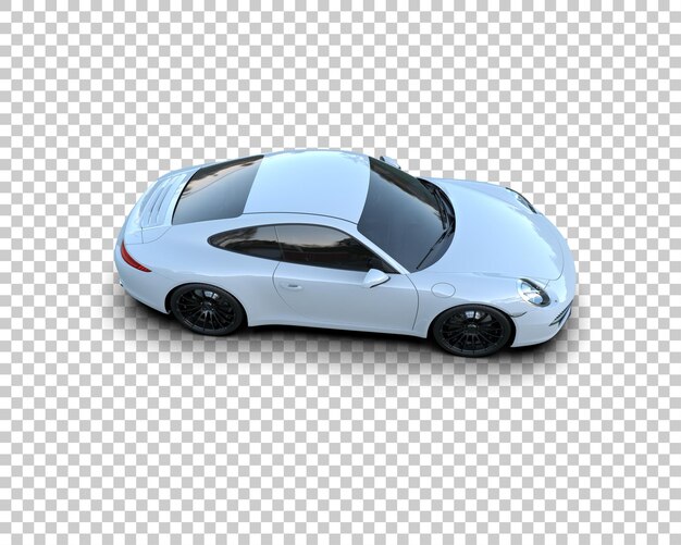 Auto deportivo realista aislado en el fondo Ilustración de renderización 3D
