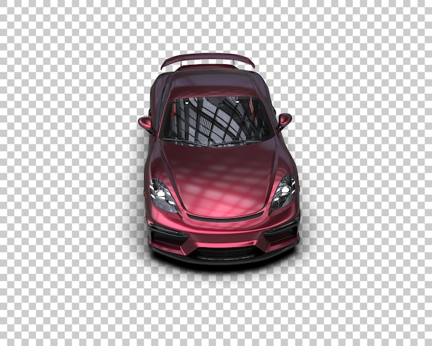 Auto deportivo realista aislado en el fondo Ilustración de renderización 3D