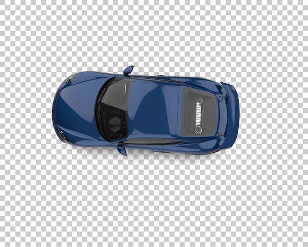 Auto deportivo realista aislado en el fondo Ilustración de renderización 3D