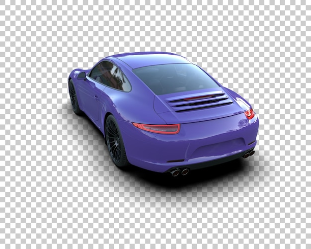Auto deportivo realista aislado en el fondo Ilustración de renderización 3D