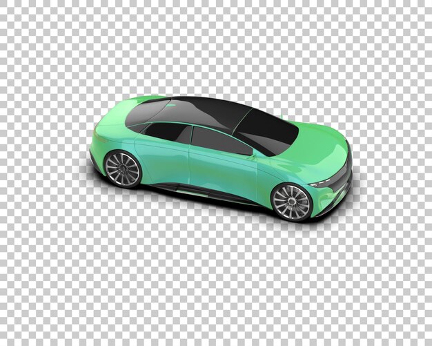 Auto deportivo realista aislado en el fondo Ilustración de renderización 3D