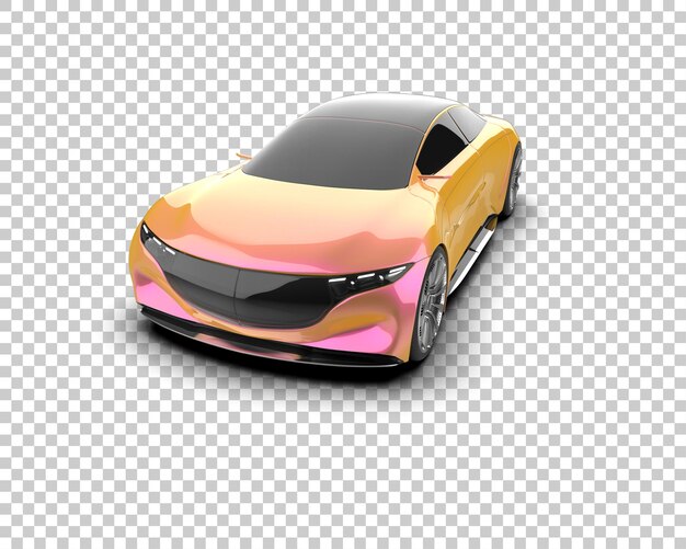 Auto deportivo realista aislado en el fondo Ilustración de renderización 3D