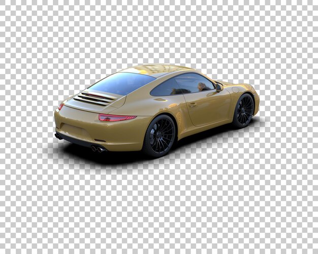 Auto deportivo realista aislado en el fondo Ilustración de renderización 3D