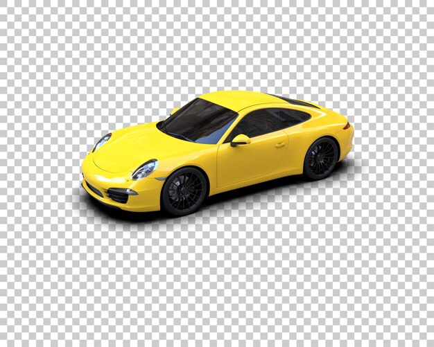 Auto deportivo realista aislado en el fondo Ilustración de renderización 3D