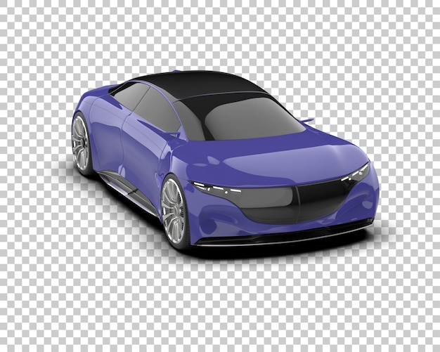 Auto deportivo realista aislado en el fondo Ilustración de renderización 3D