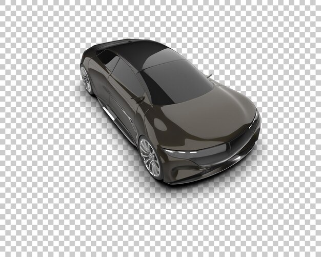 Auto deportivo realista aislado en el fondo Ilustración de renderización 3D