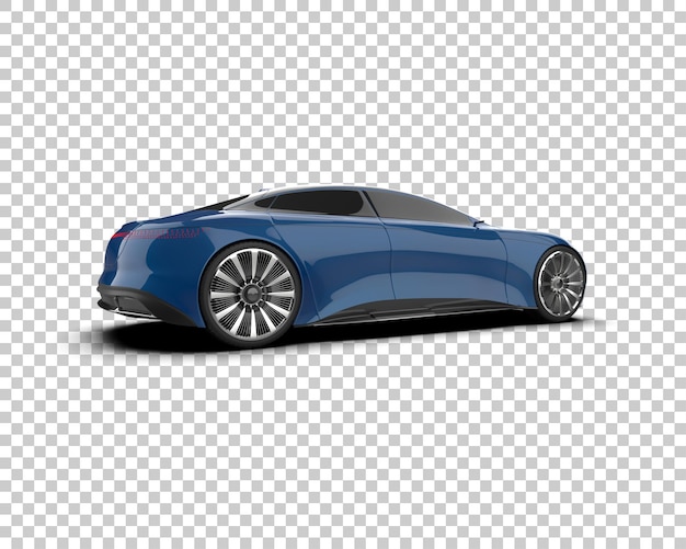 Auto deportivo realista aislado en el fondo Ilustración de renderización 3D