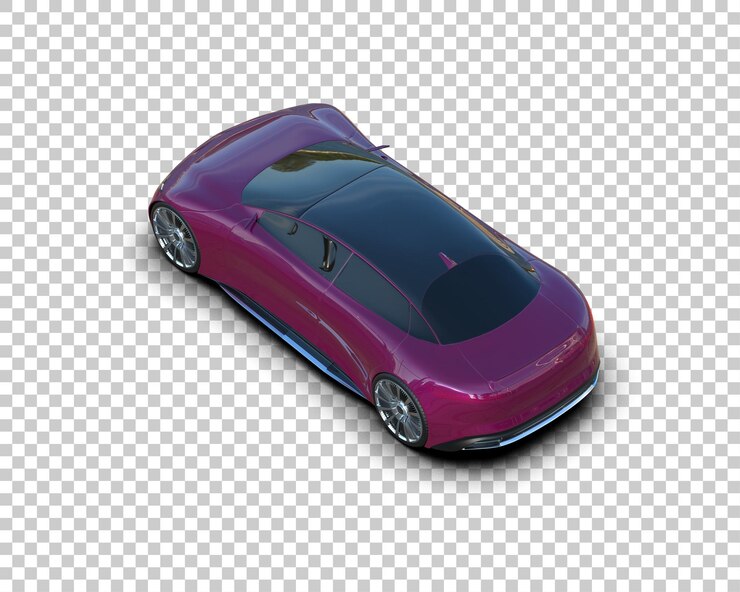 PSD auto deportivo realista aislado en el fondo ilustración de renderización 3d