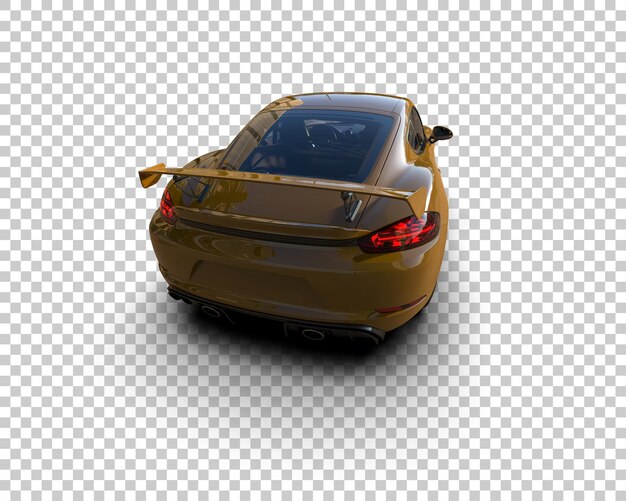 Auto deportivo realista aislado en el fondo Ilustración de renderización 3D