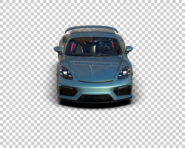 Auto deportivo realista aislado en el fondo Ilustración de renderización 3D