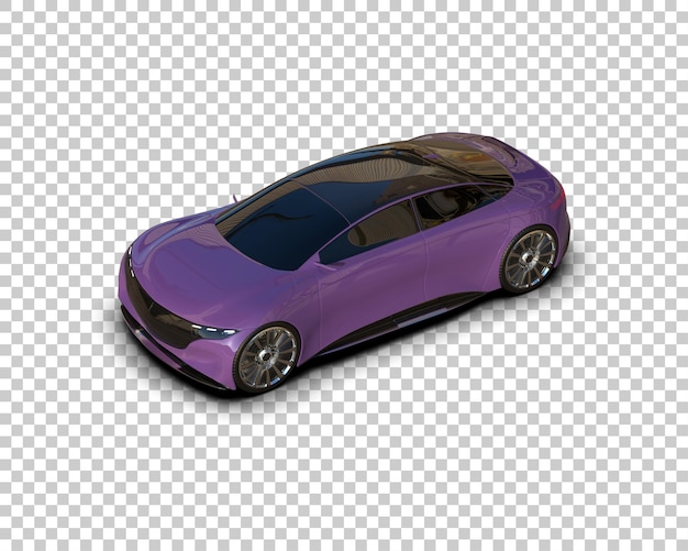 Auto deportivo realista aislado en el fondo Ilustración de renderización 3D
