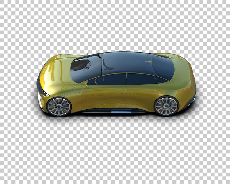 PSD auto deportivo realista aislado en el fondo ilustración de renderización 3d