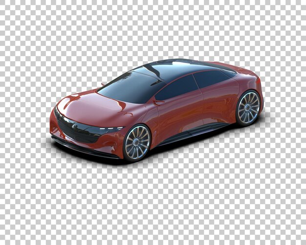 Auto deportivo realista aislado en el fondo Ilustración de renderización 3D