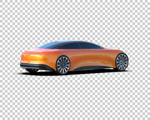 Auto deportivo realista aislado en el fondo Ilustración de renderización 3D