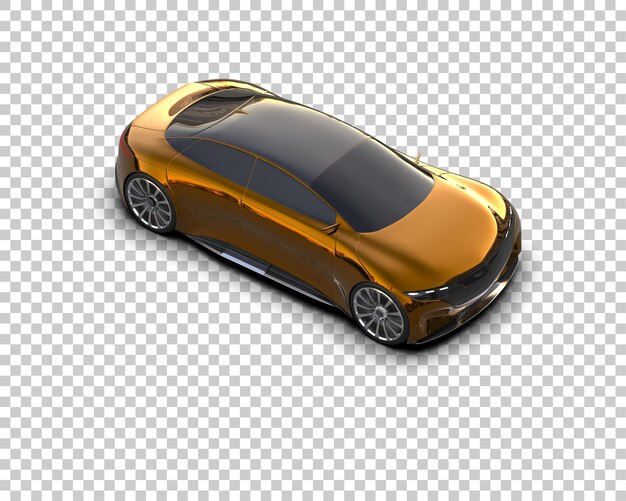 Auto deportivo realista aislado en el fondo Ilustración de renderización 3D