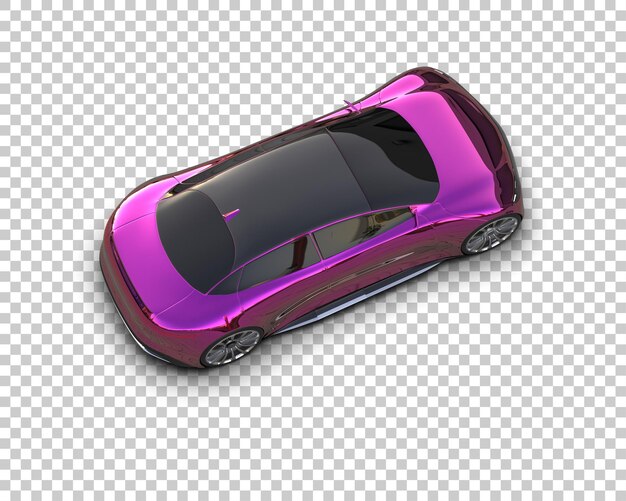 Auto deportivo realista aislado en el fondo Ilustración de renderización 3D