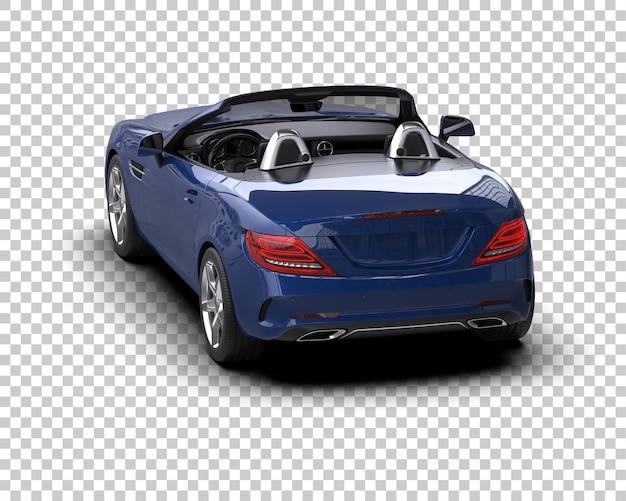 Auto deportivo realista aislado en el fondo Ilustración de renderización 3D