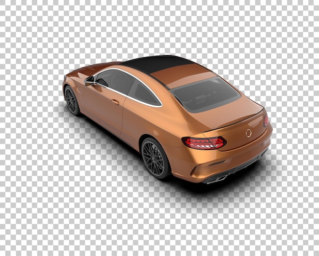 Auto deportivo realista aislado en el fondo Ilustración de renderización 3D