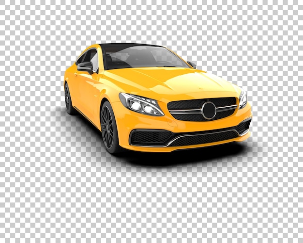 Auto deportivo realista aislado en el fondo Ilustración de renderización 3D