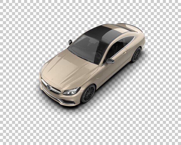 Auto deportivo realista aislado en el fondo Ilustración de renderización 3D