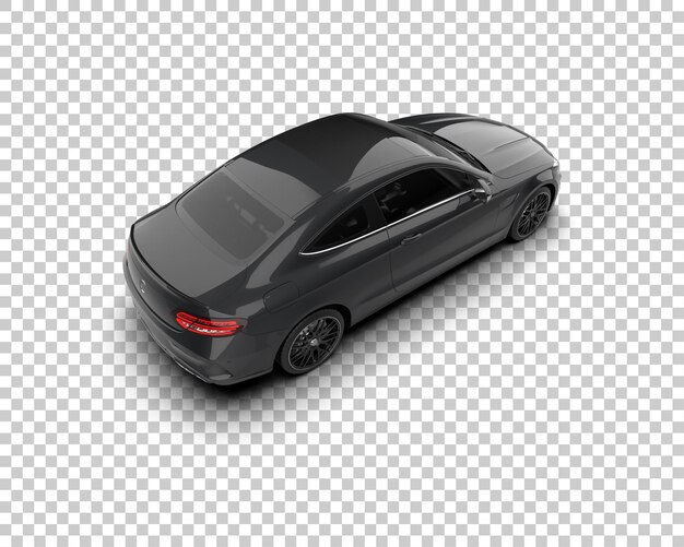 Auto deportivo realista aislado en el fondo Ilustración de renderización 3D