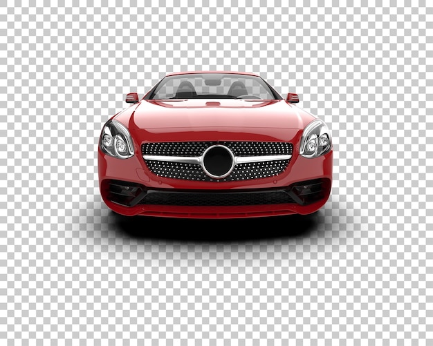 Auto deportivo realista aislado en el fondo Ilustración de renderización 3D