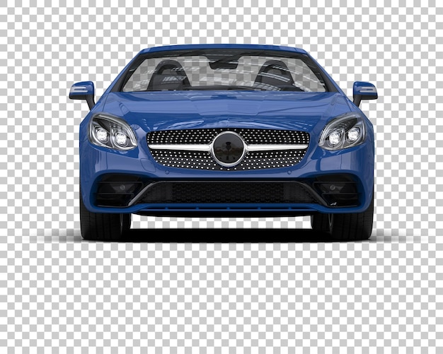 Auto deportivo realista aislado en el fondo Ilustración de renderización 3D