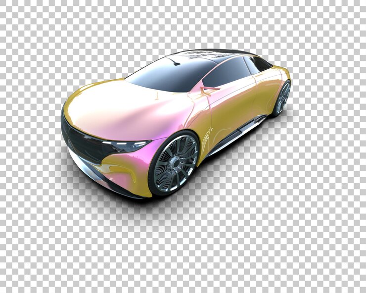 PSD auto deportivo realista aislado en el fondo ilustración de renderización 3d