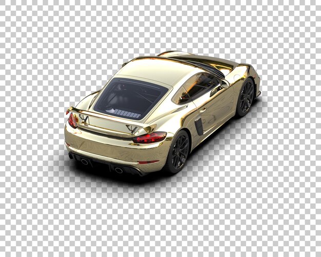 Auto deportivo realista aislado en el fondo Ilustración de renderización 3D