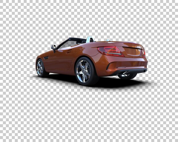 Auto deportivo realista aislado en el fondo Ilustración de renderización 3D