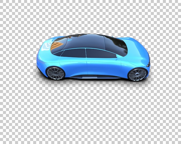 Auto deportivo realista aislado en el fondo Ilustración de renderización 3D