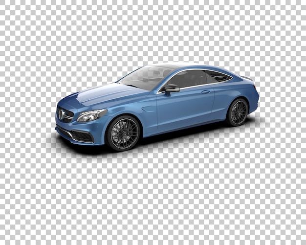 Auto deportivo realista aislado en el fondo Ilustración de renderización 3D
