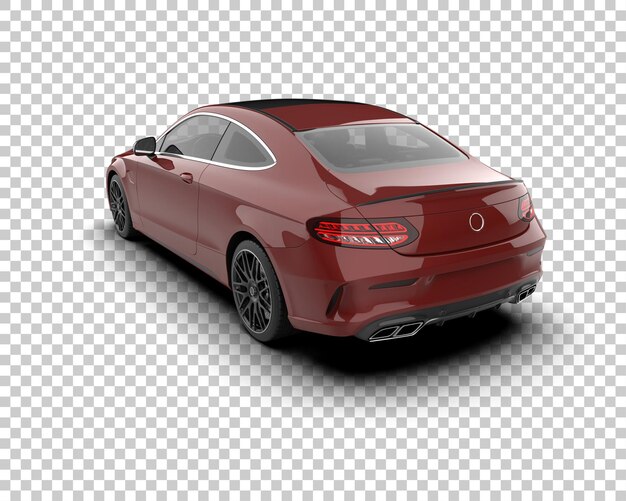 Auto deportivo realista aislado en el fondo Ilustración de renderización 3D