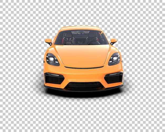 Auto deportivo realista aislado en el fondo Ilustración de renderización 3D