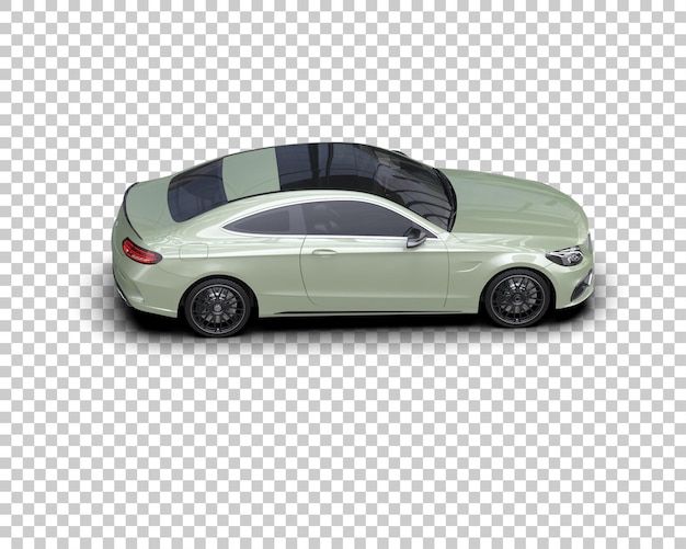 Auto deportivo realista aislado en el fondo Ilustración de renderización 3D