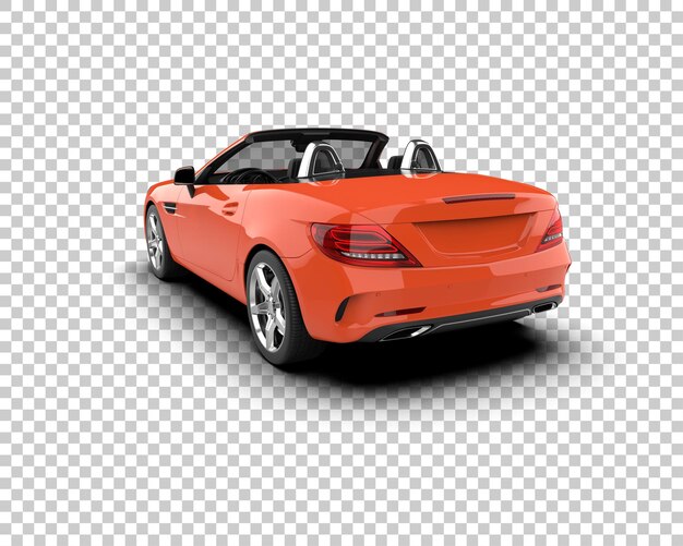 Auto deportivo realista aislado en el fondo Ilustración de renderización 3D