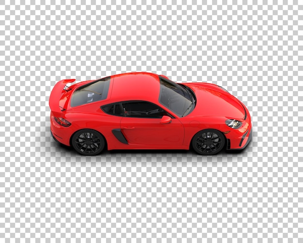 Auto deportivo realista aislado en el fondo Ilustración de renderización 3D
