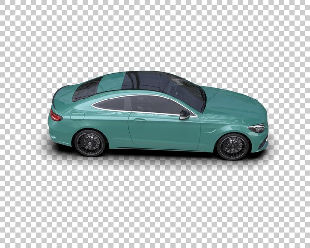 Auto deportivo realista aislado en el fondo Ilustración de renderización 3D