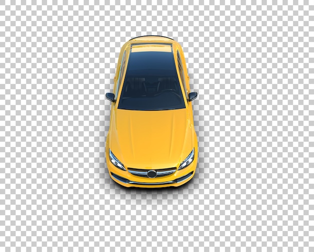 Auto deportivo realista aislado en el fondo Ilustración de renderización 3D
