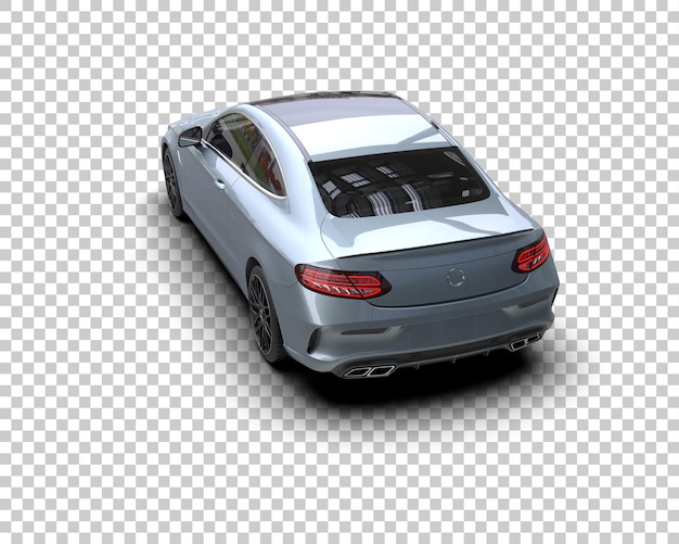 Auto deportivo realista aislado en el fondo Ilustración de renderización 3D