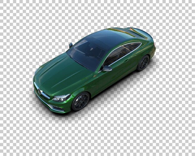 Auto deportivo realista aislado en el fondo Ilustración de renderización 3D