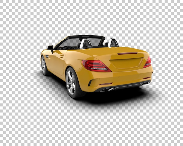 Auto deportivo realista aislado en el fondo Ilustración de renderización 3D