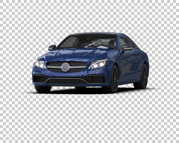 Auto deportivo realista aislado en el fondo Ilustración de renderización 3D