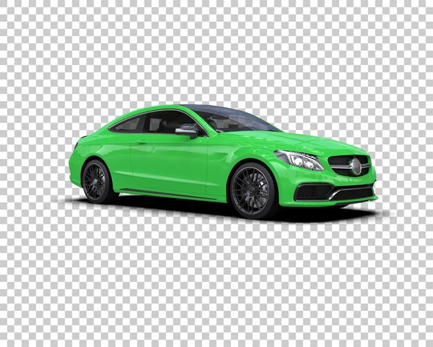 Auto deportivo realista aislado en el fondo Ilustración de renderización 3D