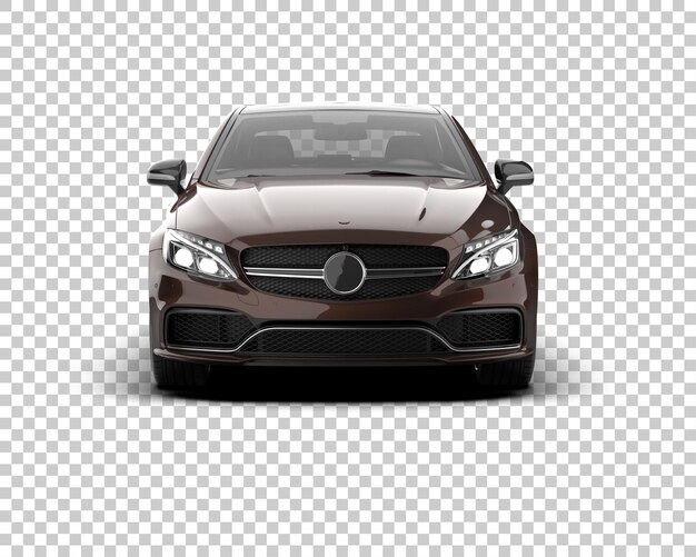 Auto deportivo realista aislado en el fondo Ilustración de renderización 3D