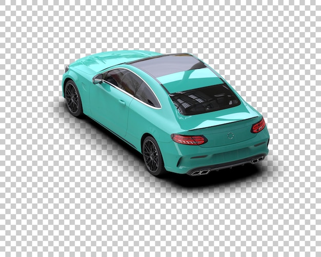 Auto deportivo realista aislado en el fondo Ilustración de renderización 3D