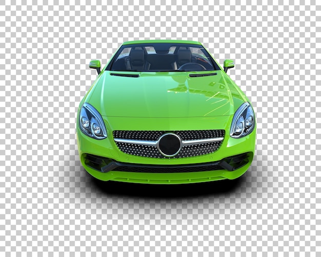 Auto deportivo realista aislado en el fondo Ilustración de renderización 3D