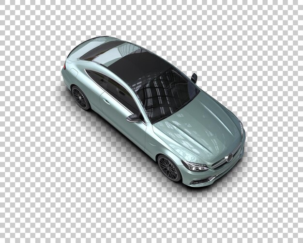 Auto deportivo realista aislado en el fondo Ilustración de renderización 3D